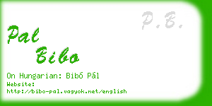 pal bibo business card